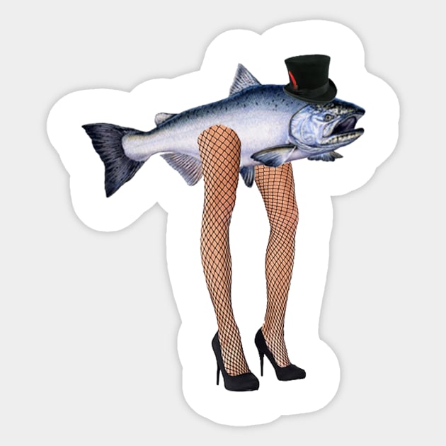 Dapper Fish Sticker by Alienby